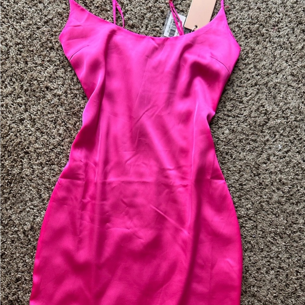 Oh Polly Satin mini dress